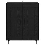 vidaXL Buffet Chêne noir 69 5 x 34 x 90 cm Bois d'ingénierie et fer
