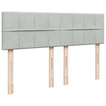 vidaXL Sommier à lattes de lit et matelas Gris clair 160x200cm Velours