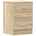 vidaXL Tables de chevet 2Pièces chêne sonoma 38x35x56cm bois d'ingénierie