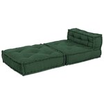 vidaXL Canapé modulaire vert 70x70x54 tissu