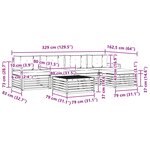 vidaXL Ensemble de canapés d'extérieur 7 pc Blanc et Beige Polyester