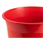 Corbeille papier q-connect plastique resistant 13l       275x285mm coloris rouge       opaque