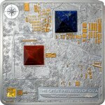 Pièce de monnaie en Argent 5 Dollars g 93.3 (3 oz) Millésime 2025 GREAT PYRAMIDS OF GIZA