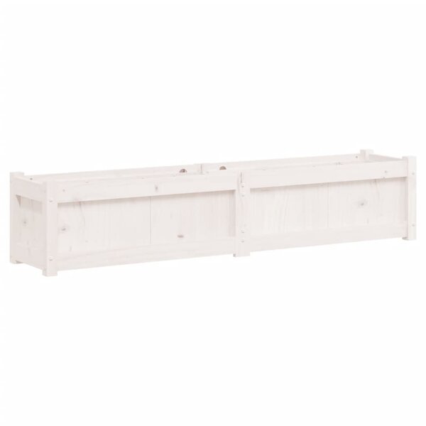 vidaXL Jardinière blanc 150x31x31 cm bois massif de pin