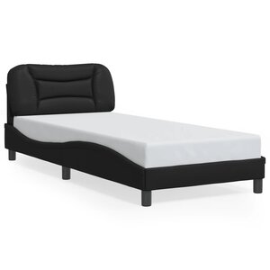 vidaXL Cadre de lit sans matelas Hvar noir 80x200 cm similicuir