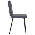 vidaXL Chaises à manger lot de 4 Gris foncé Velours
