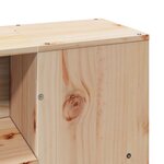 vidaXL Lit bibliothèque sans matelas 140x190 cm bois de pin massif