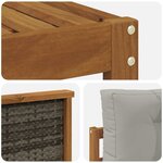 vidaXL Ensemble de canapés d'extérieur 6 pc Naturel et gris clair