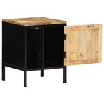 vidaXL Table de chevet 30 x 30 x 40 cm en bois de mangue brut