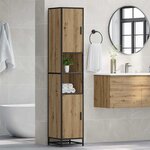 vidaXL Ensemble de mobilier de salle de bain Chêne artisanal