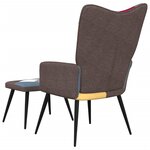 vidaXL Chaise de relaxation avec tabouret Patchwork Tissu