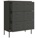 vidaXL Armoire à tiroirs Anthracite 80x35x101 5 cm Acier