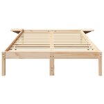 vidaXL Cadre de lit avec tables de chevet Marron Marron