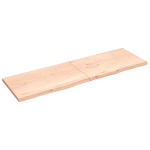 vidaXL Étagère murale 200x60x(2-4) cm bois de chêne massif non traité