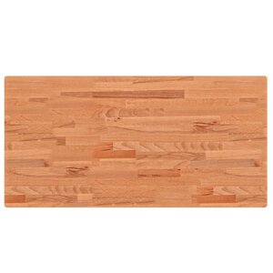 vidaXL Dessus de table 100x50x4 cm rectangulaire bois massif de hêtre