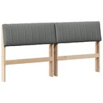 vidaXL Tête de lit capitonnée Gris foncé 160 cm Pin massif
