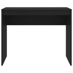 Bureau table poste de travail meuble d'ordinateur informatique étude 90 x 40 x 72 cm bois d'ingénierie noir 02_0023924