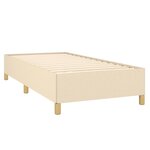 vidaXL Cadre de lit sans matelas crème 100x200 cm tissu