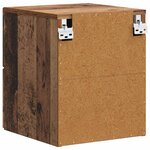 vidaXL Cabinet de chevet mural 2 Pièces Bois ancien 34 5 x 33 x 40 cm