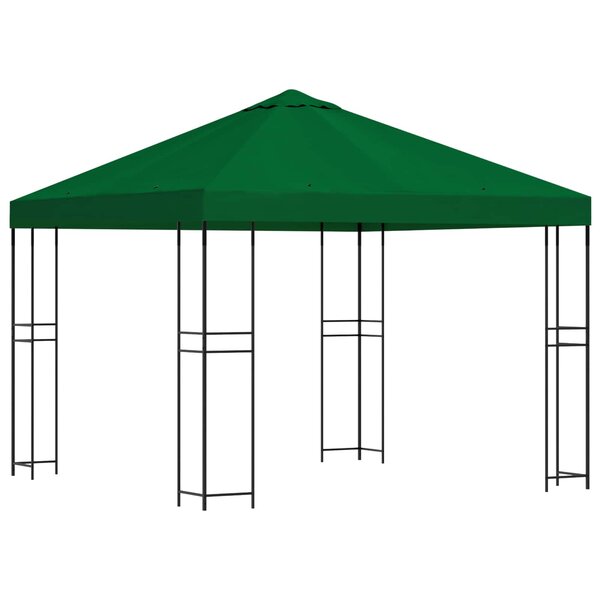 vidaXL Pavillon 3 x 3 m Vert Polyester et Acier 190 gsm