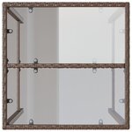 vidaXL Table de bar d’extérieur marron 70x70x110 cm résine tressée