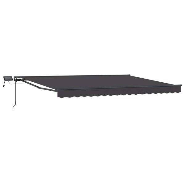 vidaXL Cadre de store manuel avec LEDs Anthracite 4 × 3 5 m