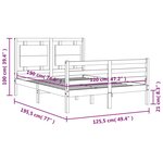 vidaXL Cadre de lit sans matelas bois massif