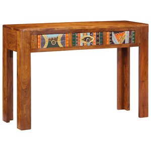 vidaXL Table console 110x35x75 cm bois massif d'acacia