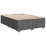 vidaXL Cadre de lit sans matelas gris foncé 140x200 cm tissu