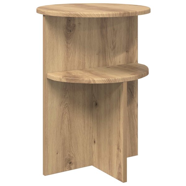 vidaXL Table d'appoint Chêne artisanal Ø 39 5 x 55 cm