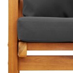 vidaXL Salon de jardin avec coussins 5 Pièces Bois d'acacia solide