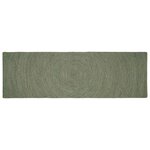 vidaXL Tapis de surface Vert olive 80 x 300 cm Jute