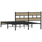 vidaXL Cadre de lit sans matelas chêne sonoma 137x190 cm