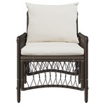 vidaXL Fauteuil de jardin avec coussins Marron 60x70x78 cm en poly rattan