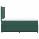vidaXL Sommier à lattes de lit et matelas Vert foncé 120x200cm Velours