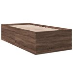 vidaXL Cadre de lit sans matelas chêne marron 100x200 cm
