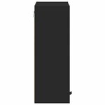 vidaXL Cabinet de salle de bain Montage mural Noir 39 x 23.5 x 65 cm