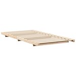 vidaXL Cadre de lit surélevé Marron 90 x 200 cm Bois massif en pin