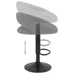vidaXL Tabourets de bar lot de 2 gris clair velours