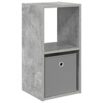 vidaXL Table de chevet avec tiroir Gris béton 30 5 x 27 x 59 5 cm