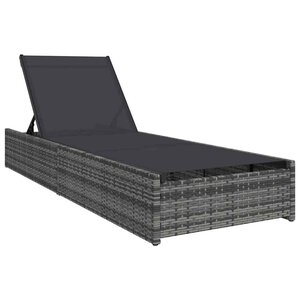 vidaXL Transat Gris 200 5 x 70 x 75 cm polyrotin