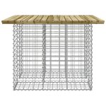 vidaXL Banc de jardin design gabion 100x102x72 cm bois de pin imprégné