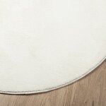 vidaXL Tapis OVIEDO à poils courts crème Ø 200 cm
