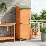 vidaXL Abri de jardin Marron 59 5 x 56 x 176 5 cm Bois d'ingénierie