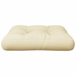 vidaXL Coussin de palette crème 50x50x12 cm tissu