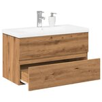 vidaXL Armoire lavabo avec bassin intégré chêne artisanal