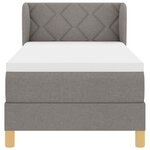 Lit Box Spring vidaXL avec matelas taupe 80x200 cm tissu