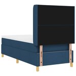 vidaXL Lit à ressorts avec matelas bleu 90x200 cm en tissu