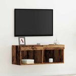 vidaXL Meuble TV Bois ancien 80 x 30 x 30 cm Bois d'ingénierie