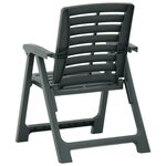 vidaXL Ensemble de bistro pliable 3 Pièces Plastique Vert